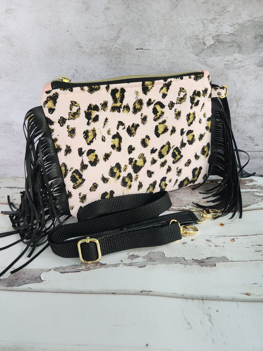 Pink Leopard Duplex Crossbody