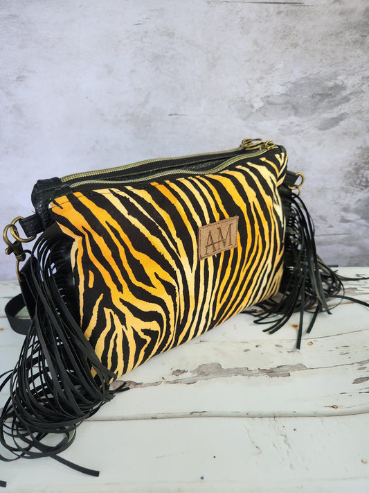 Fringe Tiger Duplex Crossbody